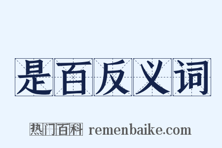 是百反义词是什么意思的图片